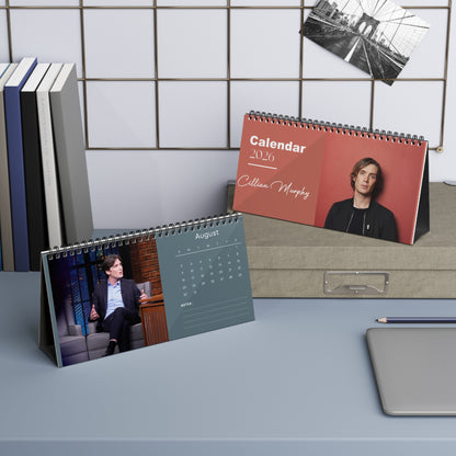 Cillian Murphy 2026 Desk Calendar | Premium Spiral Bound Celebrity Photo Calendar | High-Quality Fan Gift & Desk Décor