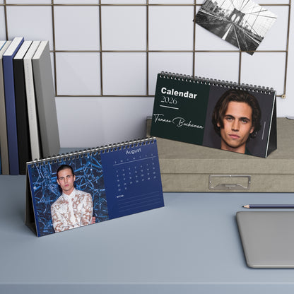 Tanner Buchanan 2026 Desk Calendar | Premium Spiral Bound Celebrity Photo Calendar | High-Quality Fan Gift & Desk Décor