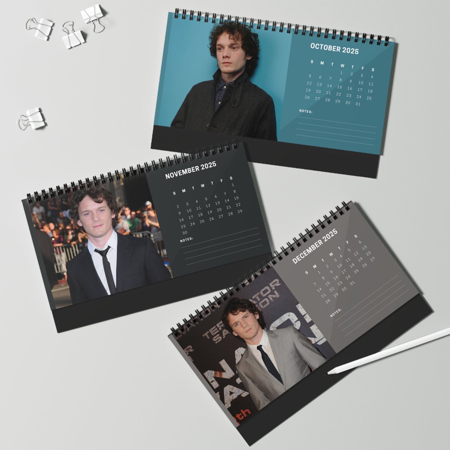 Anton Yelchin 2025 Desk Calendar | Anton Yelchin Calendar | Fan Gift