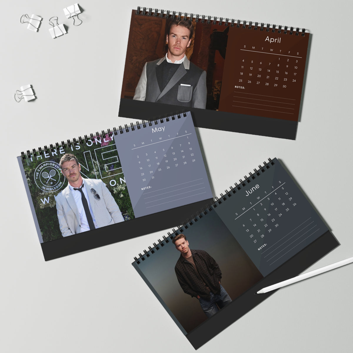 Will Poulter 2027 Desk Calendar Vol 4 | Spiral Bound Photo Calendar | Fan Gift