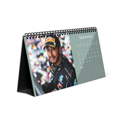 Lewis Hamilton 2026 Desk Calendar | F1 Racing Star Spiral Bound Photo Calendar | Fan Collectible Gift | Stylish Desk & Office Décor