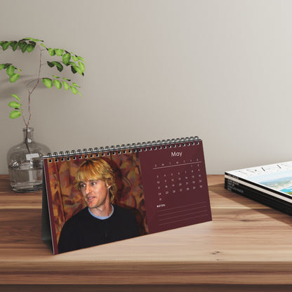 Owen Wilson 2025 Desk Calendar | Actor Monthly Planner | Owen Wilson Gift | Wedding Crashers Calendar | Office Decor
