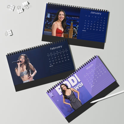 Olivia Rodrigo 2026 Desk Calendar | Premium Spiral Bound Celebrity Photo Calendar | Stylish Collectible Gift for Fans & Desk Décor