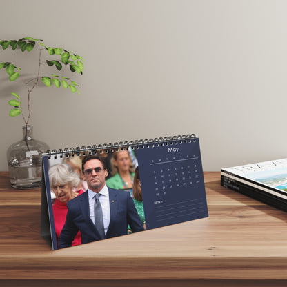 Hugh Jackman 2027 Desk Calendar Vol 4 | Spiral Bound Photo Calendar | Fan Gift