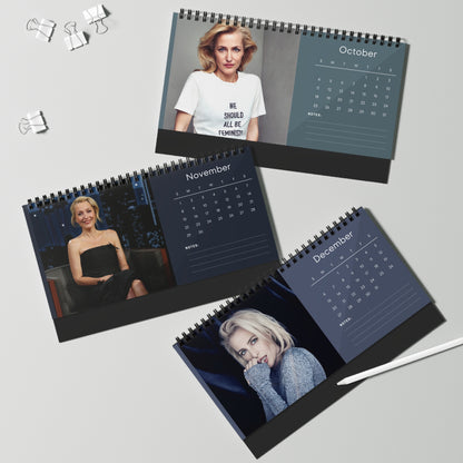 Gillian Anderson 2026 Desk Calendar | The X-Files & The Crown Actress | Celebrity Gift | Office Decor
