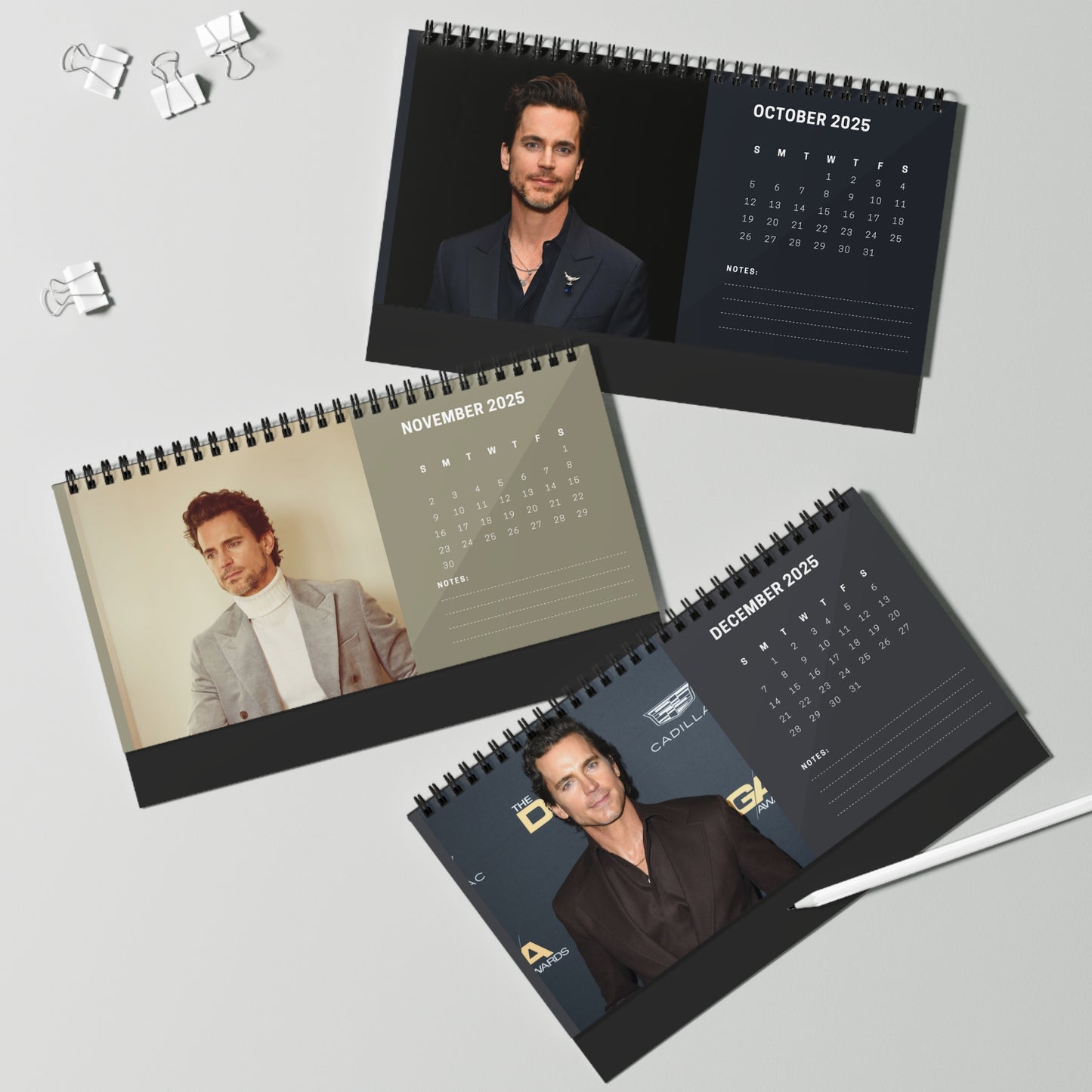 Matt Bomer 2025 Desk Calendar | Matt Bomer Calendar | Fan Gift