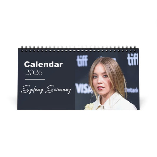 Sydney Sweeney 2026 Desk Calendar | Premium Spiral Bound Celebrity Photo Calendar | High-Quality Fan Gift & Desk Décor