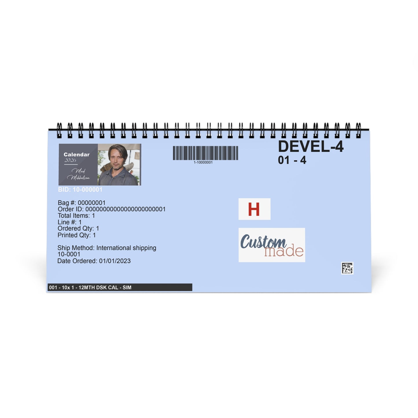 Mads Mikkelsen 2026 Desk Calendar | Actor Monthly Planner | Mads Mikkelsen Gift | Hannibal Calendar | Office Decor