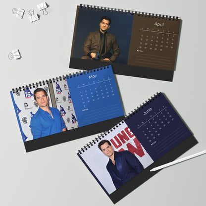 Henry Cavill 2026 Desk Calendar | Premium Spiral Bound Celebrity Photo Calendar | Collectible Fan Gift | Stylish Desk & Office Décor