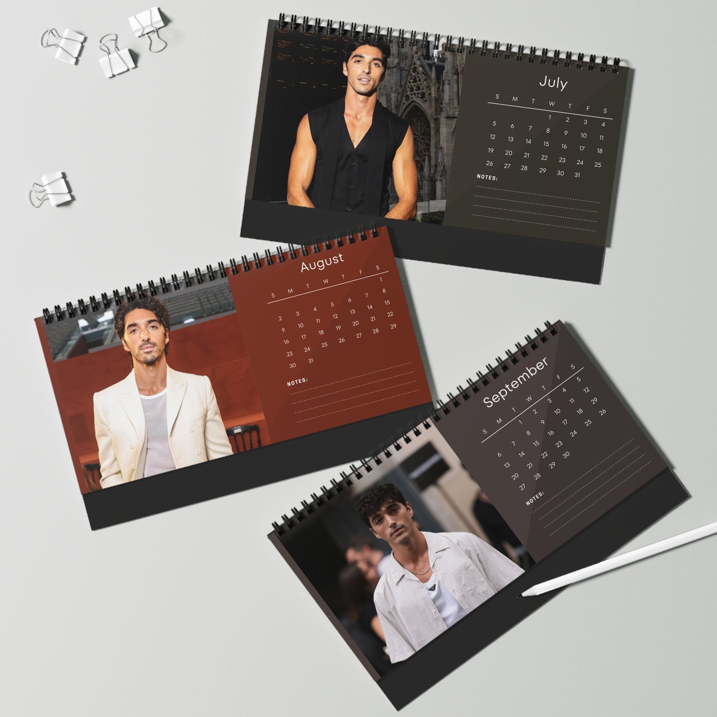 Taylor Zakhar Perez 2026 Desk Calendar | Premium Spiral Bound Celebrity Photo Calendar | Collectible Fan Gift | Stylish Desk & Office Décor
