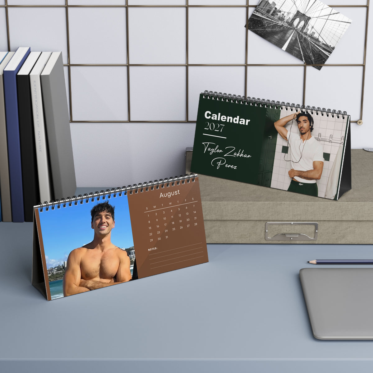 Taylor Zakhar Perez 2027 Desk Calendar Vol 1 | Spiral Bound Photo Calendar | Fan Gift