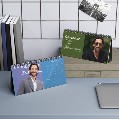 Adrien Brody 2026 Desk Calendar | Premium Spiral Bound Celebrity Photo Calendar | High Quality Collectible Gift for Fans & Desk Décor