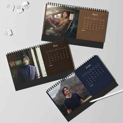 Ian Somerhalder 2026 Desk Calendar | Premium Spiral Bound Celebrity Photo Calendar | Collectible Fan Gift | Stylish Desk & Office Décor