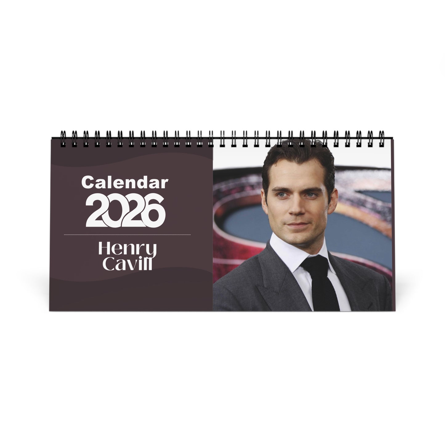 Henry Cavill 2026 Desk Calendar | Premium Spiral Bound Celebrity Photo Calendar | Collectible Fan Gift | Stylish Desk & Office Décor