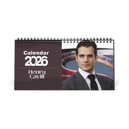 Henry Cavill 2026 Desk Calendar | Premium Spiral Bound Celebrity Photo Calendar | Collectible Fan Gift | Stylish Desk & Office Décor