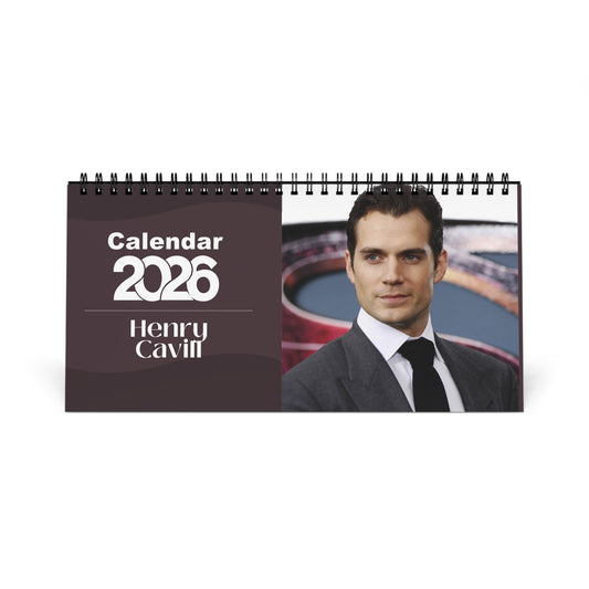 Henry Cavill 2026 Desk Calendar | Premium Spiral Bound Celebrity Photo Calendar | Collectible Fan Gift | Stylish Desk & Office Décor