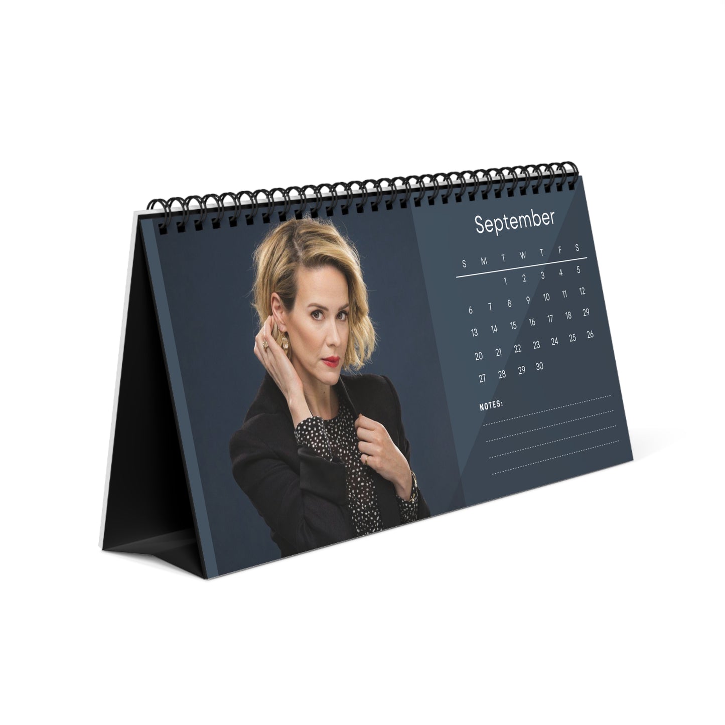Sarah Paulson 2026 Desk Calendar | Premium Spiral Bound Celebrity Photo Calendar | Collectible Fan Gift | Stylish Desk & Office Décor