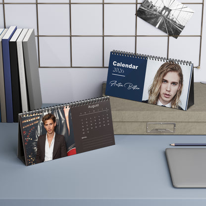Austin Butler 2026 Desk Calendar | Premium Celebrity Photo Calendar for Fans | Spiral Bound Collectible Desk & Office Décor