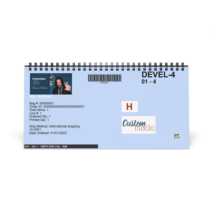 Keanu Reeves 2026 Desk Calendar | Premium Spiral Bound Celebrity Photo Calendar | High-Quality Fan Gift & Desk Décor