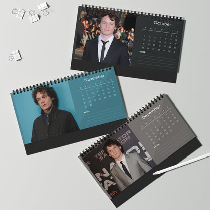 Anton Yelchin 2026 Desk Calendar | Star Trek Actor Gift | Hollywood Star Planner | Movie Memorabilia | Tribute Calendar