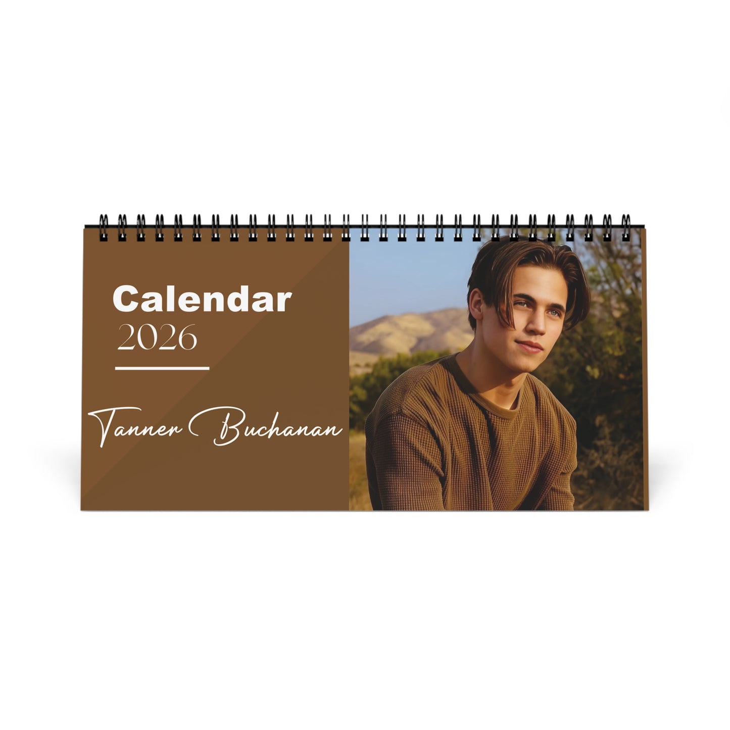 Tanner Buchanan 2026 Desk Calendar | Celebrity Photo Calendar | Hollywood Actor | Stylish Desk Accessory & Fan Gift