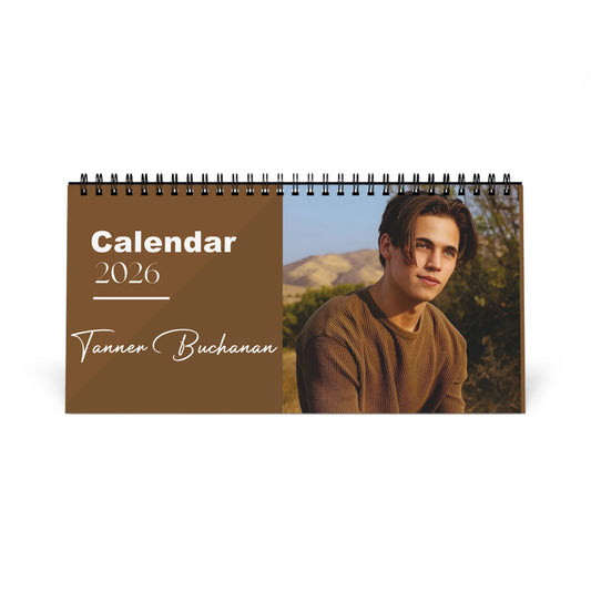 Tanner Buchanan 2026 Desk Calendar | Celebrity Photo Calendar | Hollywood Actor | Stylish Desk Accessory & Fan Gift