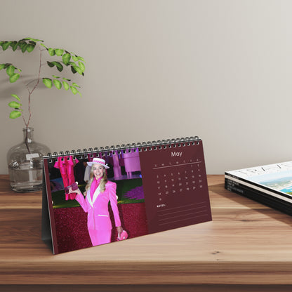 Margot Robbie 2026 Desk Calendar | Premium Spiral Bound Celebrity Photo Calendar | High-Quality Fan Gift & Desk Décor