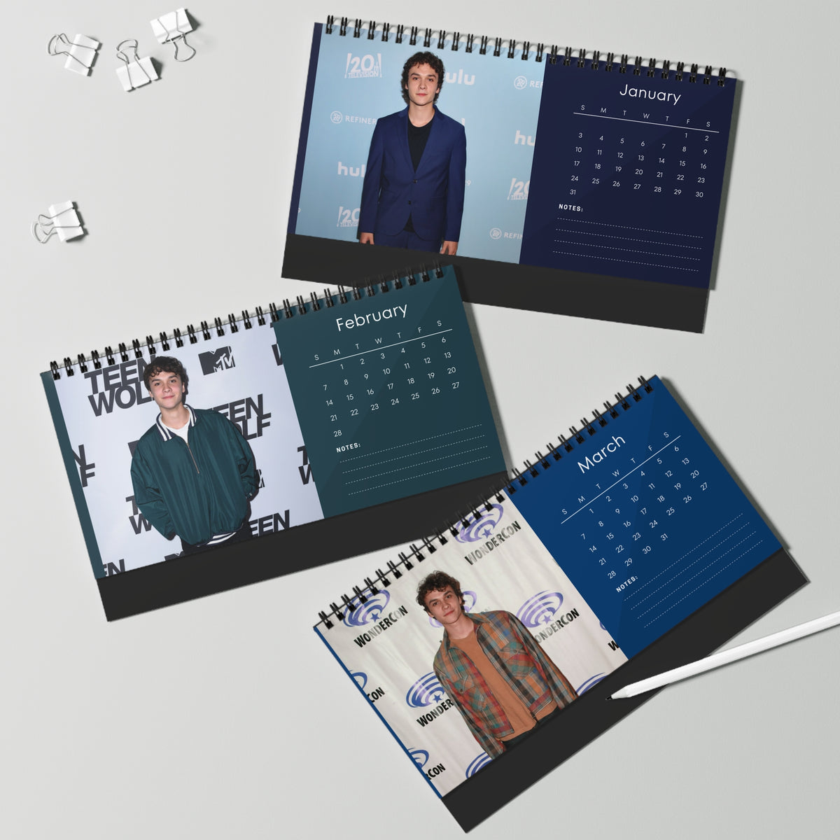 Benjamin Wadsworth 2027 Desk Calendar Vol 1 | Spiral Bound Photo Calendar | Fan Gift