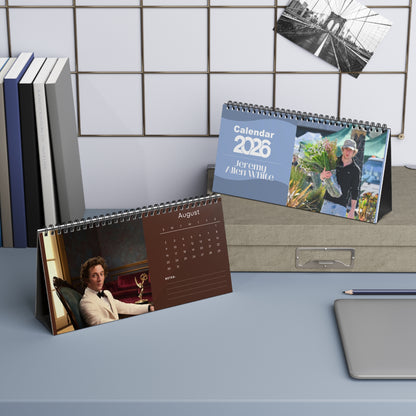 Jeremy Allen White 2026 Desk Calendar | Premium Spiral Bound Celebrity Photo Calendar | Collectible Fan Gift | Stylish Desk & Office Décor