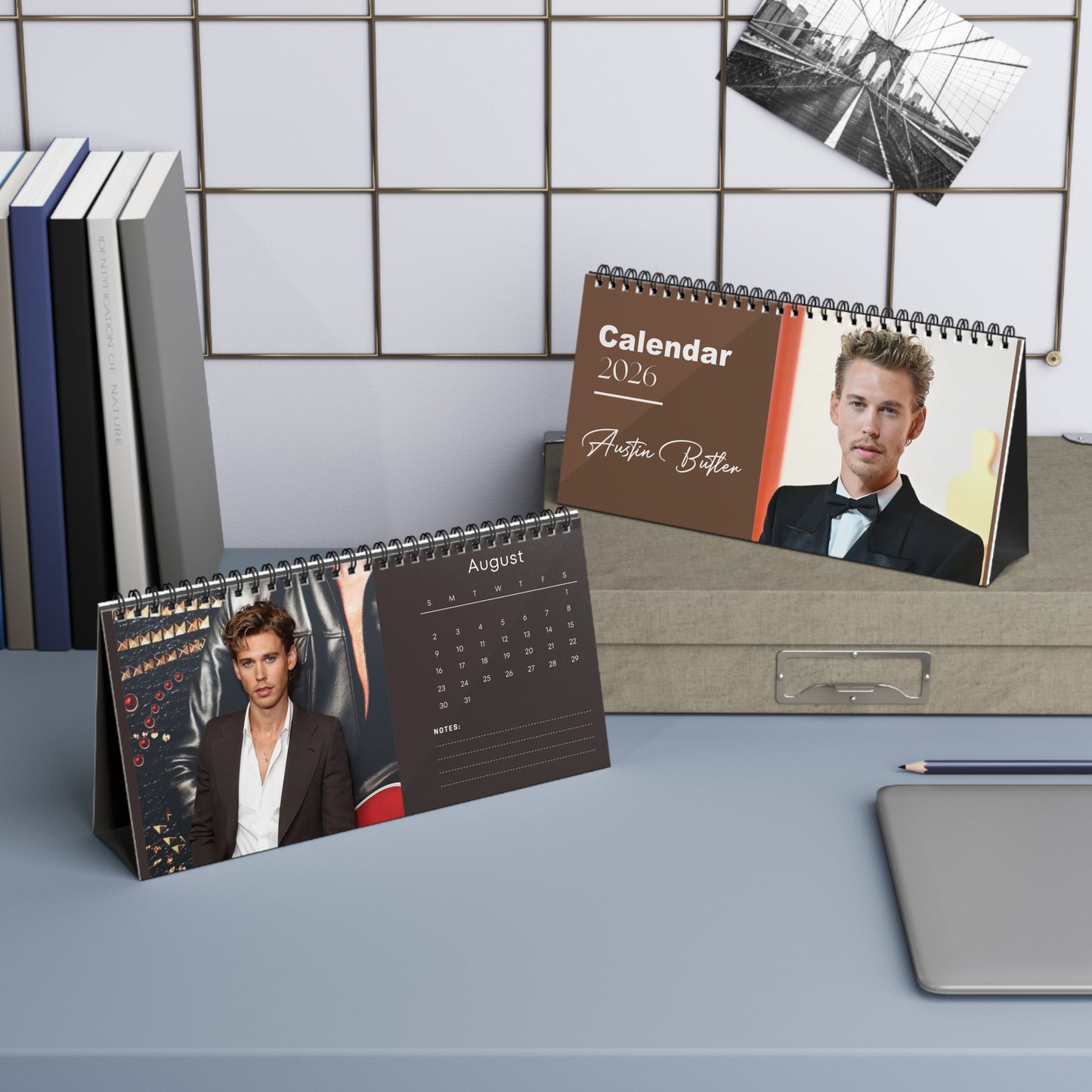 Austin Butler 2026 Desk Calendar | Elvis Actor Gift | Movie Star Planner | Hollywood Decor | 2026 Calendar | Austin Butler Memorabilia
