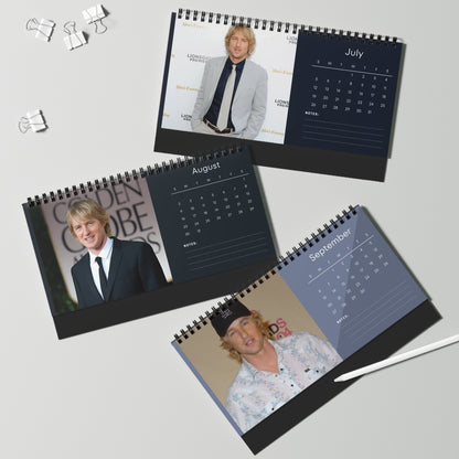 Owen Wilson 2025 Desk Calendar | Actor Monthly Planner | Owen Wilson Gift | Wedding Crashers Calendar | Office Decor