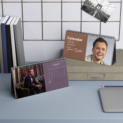 Taron Egerton 2026 Desk Calendar | Celebrity Photo Calendar | Hollywood Actor Gift | Stylish Desk Decor