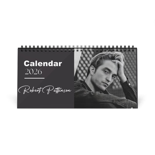 Robert Pattinson 2026 Desk Calendar | Premium Celebrity Photo Calendar | Stylish Desk Décor & Fan Gift