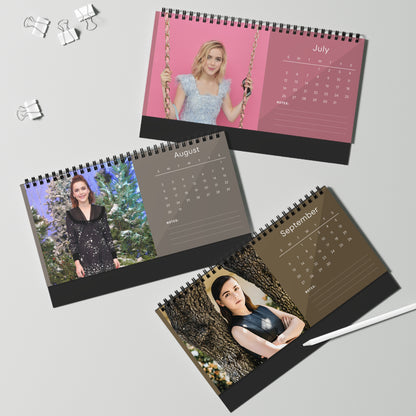 Kiernan Shipka 2026 Desk Calendar | Actress Gift | Chilling Adventures of Sabrina | Mad Men Star | Monthly Planner | Office Decor