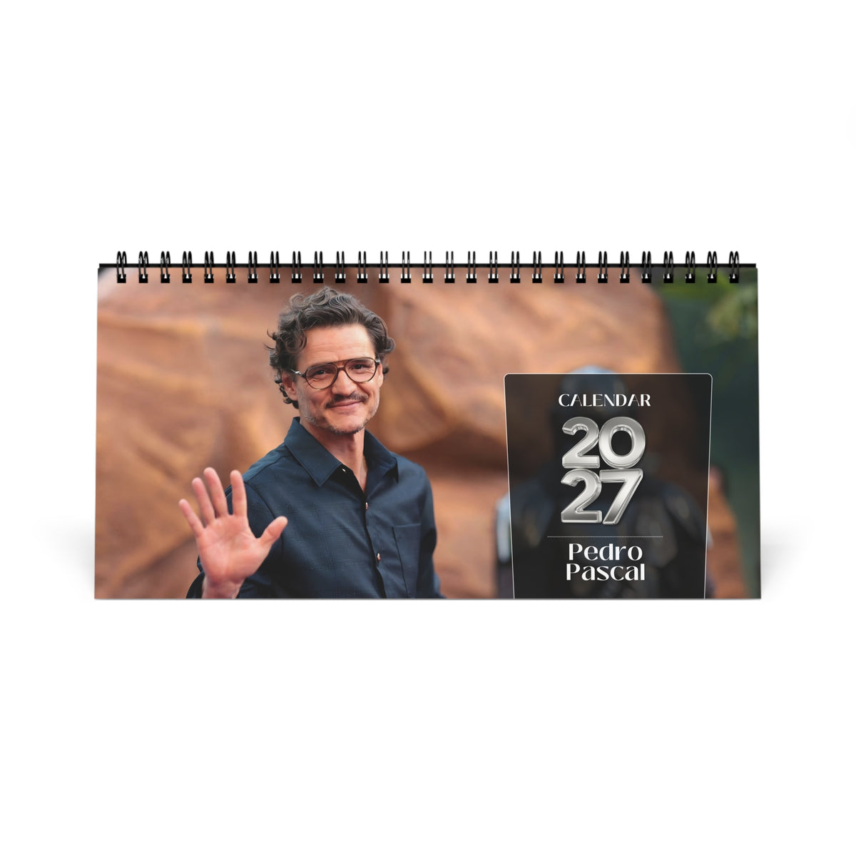 Pedro Pascal 2027 Desk Calendar Vol 2 | Spiral Bound Photo Calendar | Fan Gift