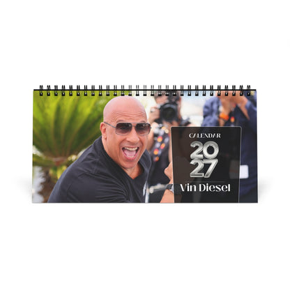 Vin Diesel 2027 Desk Calendar | Spiral Bound Photo Calendar | Fan Gift