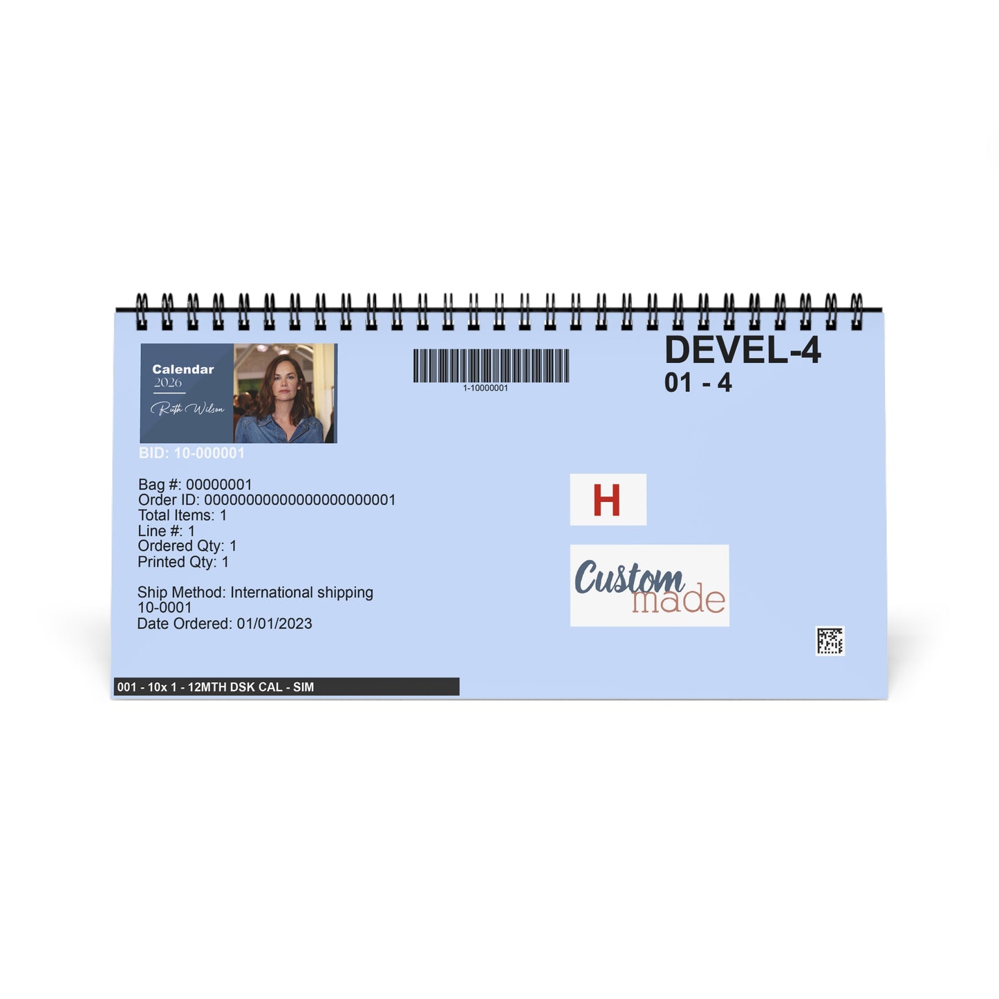 Ruth Wilson 2026 Desk Calendar | Premium Spiral Bound Celebrity Photo Calendar | High-Quality Fan Gift & Desk Décor