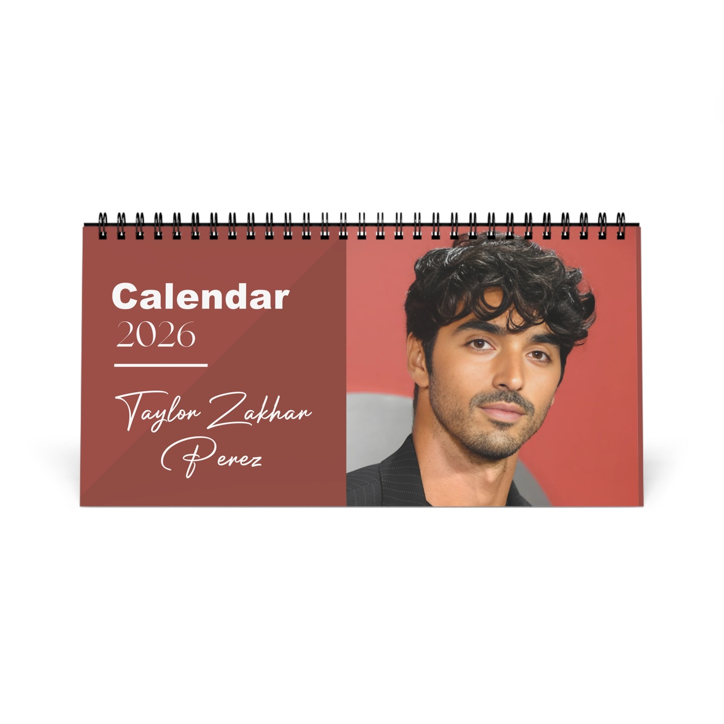 Taylor Zakhar Perez 2026 Desk Calendar | Celebrity Photo Calendar | Hollywood Star Gift | Stylish Desk Decor