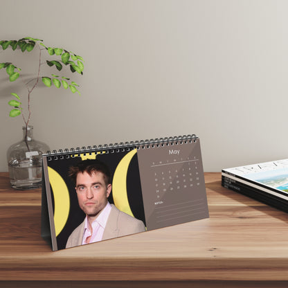Robert Pattinson 2026 Desk Calendar | Premium Spiral Bound Celebrity Photo Calendar | High-Quality Fan Gift & Desk Décor