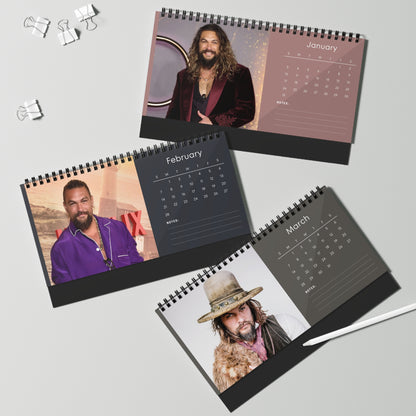 Jason Momoa 2027 Desk Calendar Vol 4 | Spiral Bound Photo Calendar | Fan Gift