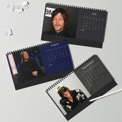 Norman Reedus 2026 Desk Calendar |  Premium Spiral Bound Celebrity Photo Calendar | High-Quality Fan Gift & Desk Décor
