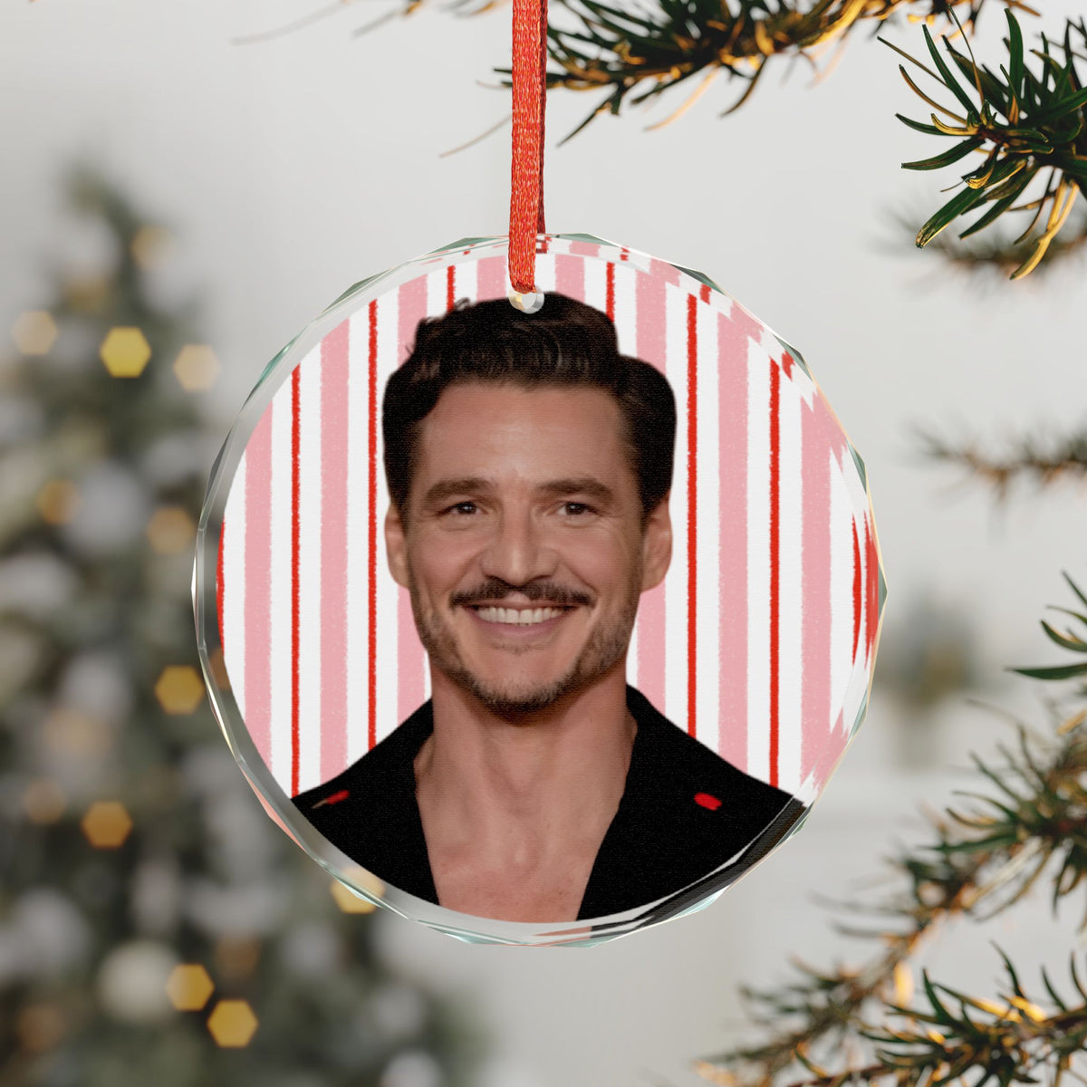 Pedro Pascal Christmas Ornament | Celebrity Fan Gift Keepsake