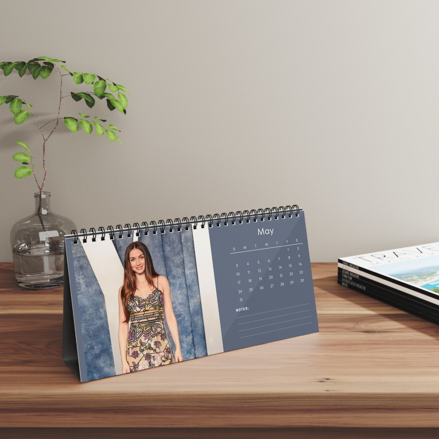Ana de Armas 2026 Desk Calendar | Premium Spiral Bound Celebrity Photo Calendar | High Quality Collectible Gift for Fans & Desk Décor