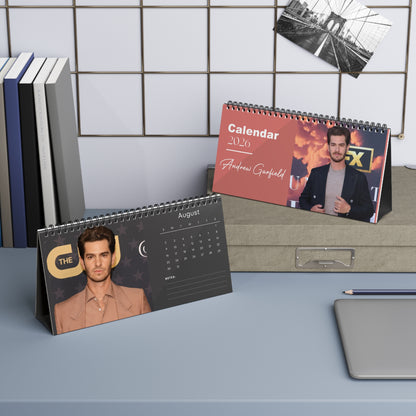 Andrew Garfield 2026 Desk Calendar | Premium Spiral Bound Celebrity Photo Calendar | High Quality Collectible Gift for Fans & Desk Décor