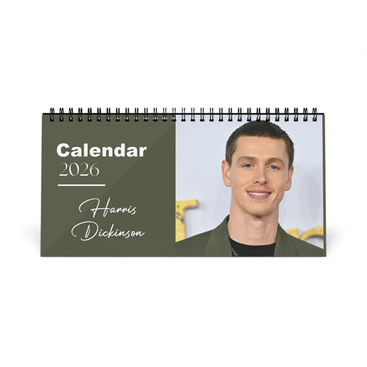 Harris Dickinson 2026 Desk Calendar | Hollywood Star | Stylish Celebrity Desk Décor | Fan Gift for Movie Lovers & Collectors