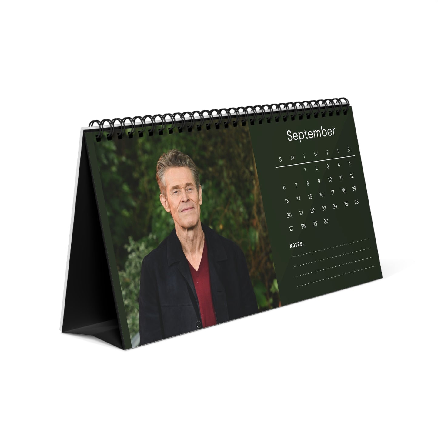 Willem Dafoe 2026 Desk Calendar | Premium Spiral Bound Celebrity Photo Calendar | High-Quality Fan Gift & Desk Décor