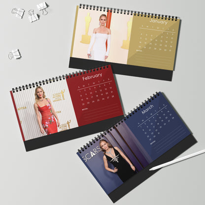 Emily Blunt 2026 Desk Calendar | Premium Spiral Bound Celebrity Photo Calendar | High-Quality Fan Gift & Desk Décor