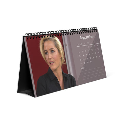 Gillian Anderson 2026 Desk Calendar | Celebrity Spiral Bound Photo Calendar | Fan Collectible Gift | Stylish Desk & Office Décor