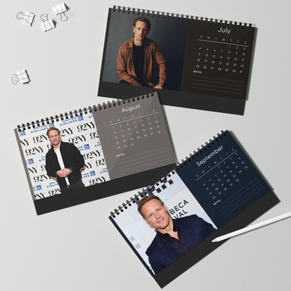 Sam Heughan 2027 Desk Calendar Vol 1 | Spiral Bound Photo Calendar | Fan Gift