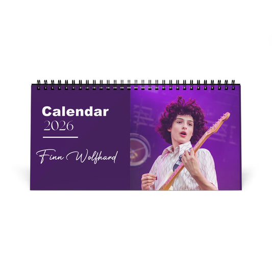 Finn Wolfhard 2026 Desk Calendar | Stranger Things Star | Celebrity Fan Gift | Cool Actor Desk Décor | Collectible Photo Calendar